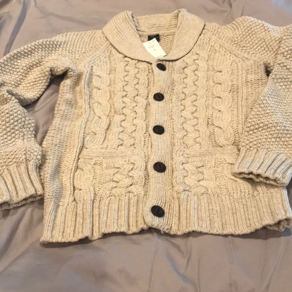 GAP kids cable knit cardigan